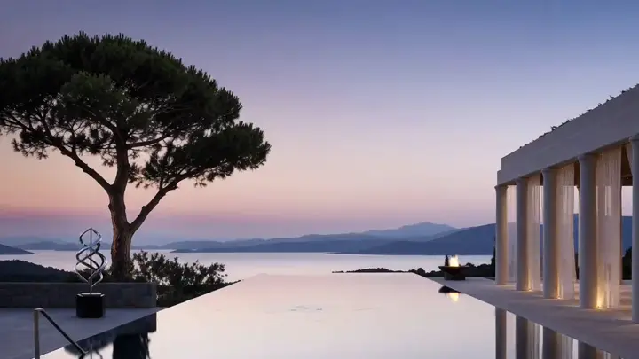 Calm Movement 4 — A wind sculpture rotates gently in the breeze.