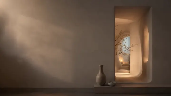 Interior futurista — Una animación tranquila y silenciosa para cajas y el escritorio.