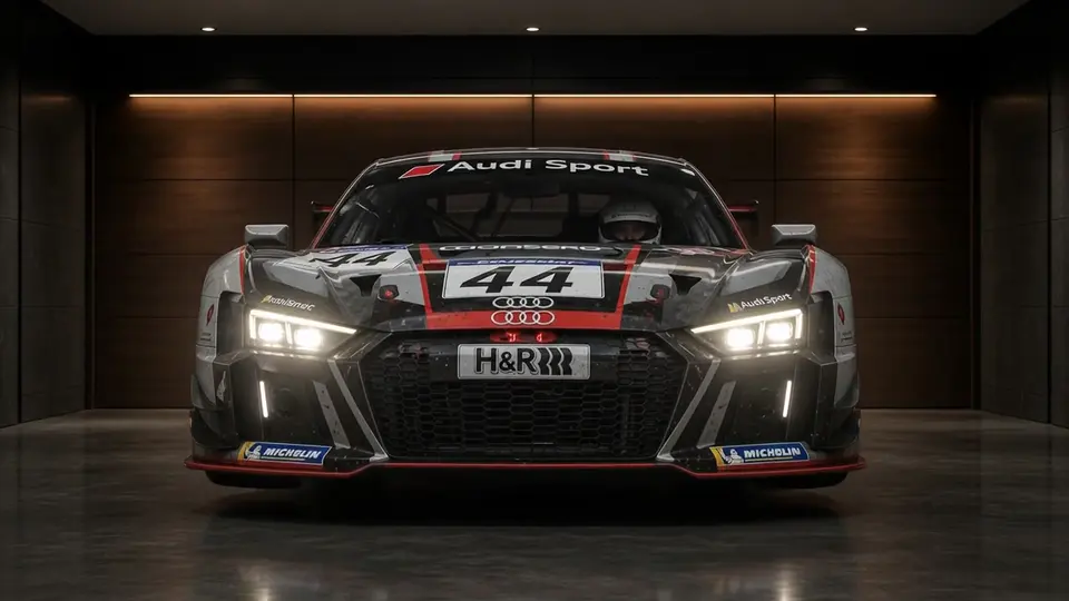 Audi R8 Race 44 como fondo de coche animado para organizar visualmente el escritorio de Windows y el espacio de trabajo