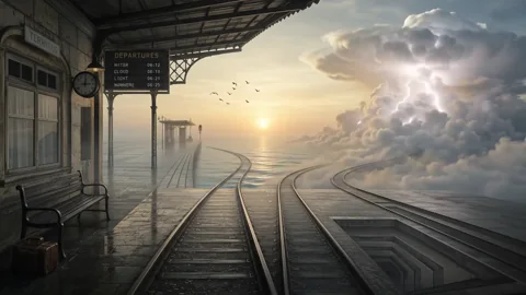 Salida entre mundos. Una animación tranquila y sin sonido: Salida entre mundos.