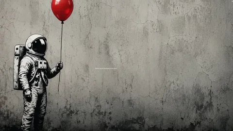 El globo rojo. Una animación tranquila y sin sonido: El globo rojo.