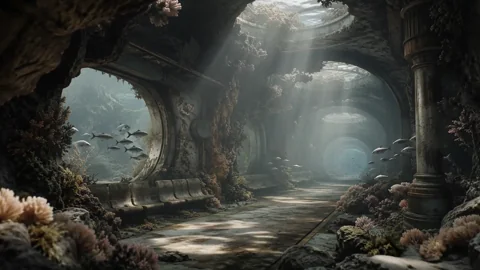Sunken Passage. A calm, silent animation: Sunken Passage.